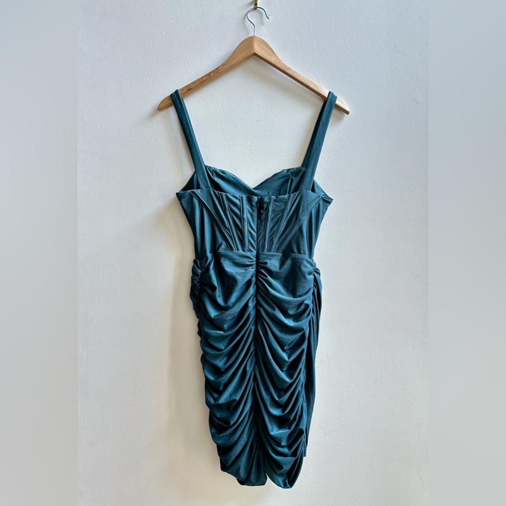 ❌SOLD❌ h:hours Miquela Mini Dress in Teal - Picture 5 of 7